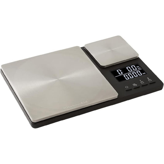 183829 - KITCHENAID Peshore Dixhitale Ushqimore me Dy Platforma, Peshon Nga 500g te 5000g, Material i Zi, Madhësia Është e Njëjtë