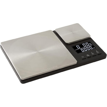 208590 - KITCHENAID Peshore Dixhitale Ushqimore me dy Platforma, Kapaciteti 5000g-500g, Ngjyra e Zezë, Madhësi Universale