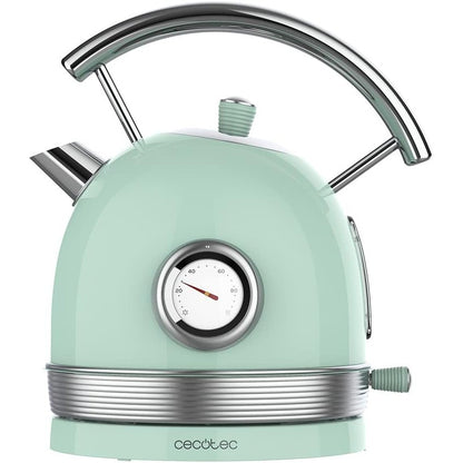 277427 - CECOTEC Çajnik ThermoSense 420, kapacitet 1.8L, 2200W, ekran temperature, bazë rrotulluese 360°, çelik inox, i gjelbër