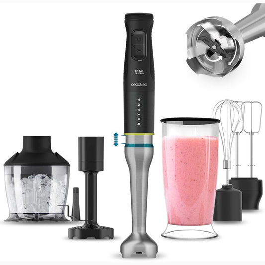162096 - CECOTEC Blender Dore Katana 15 TotalDestroy Smash B, 1500W, 21 Shpejtësi, Funksion Turbo, Zile Anti-Saladura, 8 Fletë Titaniumi, Kapacitet 800ml