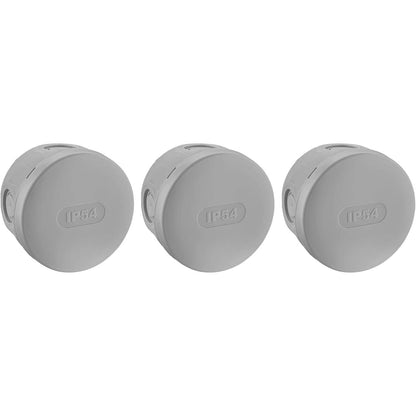 335719 - DEBFLEX - Kuti Lidhëse IP54 e Papërshkueshme nga Uji (Pako me 3) - Për Lidhje të Sigurt të Kabllit - Montim në Sipërfaqe - Gri - ⌀70 x D.40 mm