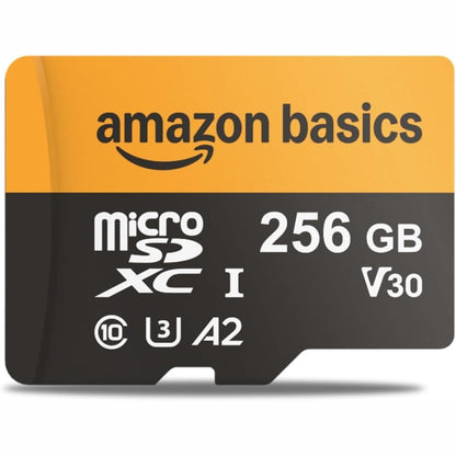 295786 - AMAZON BASICS KARTË microSDXC 256GB ME ADAPTOR, Shpejtësi Leximi deri në 200MB/s, 1 Pako