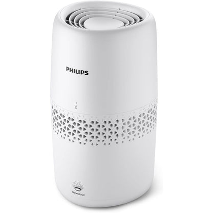 162315 - PHILIPS Lagështues Avullues nga Seria 2000 me Lagështi Higjienike, Eliminues i 99.97% të Baktereve, Kapaciteti i rezervuarit të ujit 2L, Shpejtësi 190 ml/orë, Përshtatshëm për Dhomat deri në 31 m², Niveli i Zhurmës Ultra i Ulët 32dB