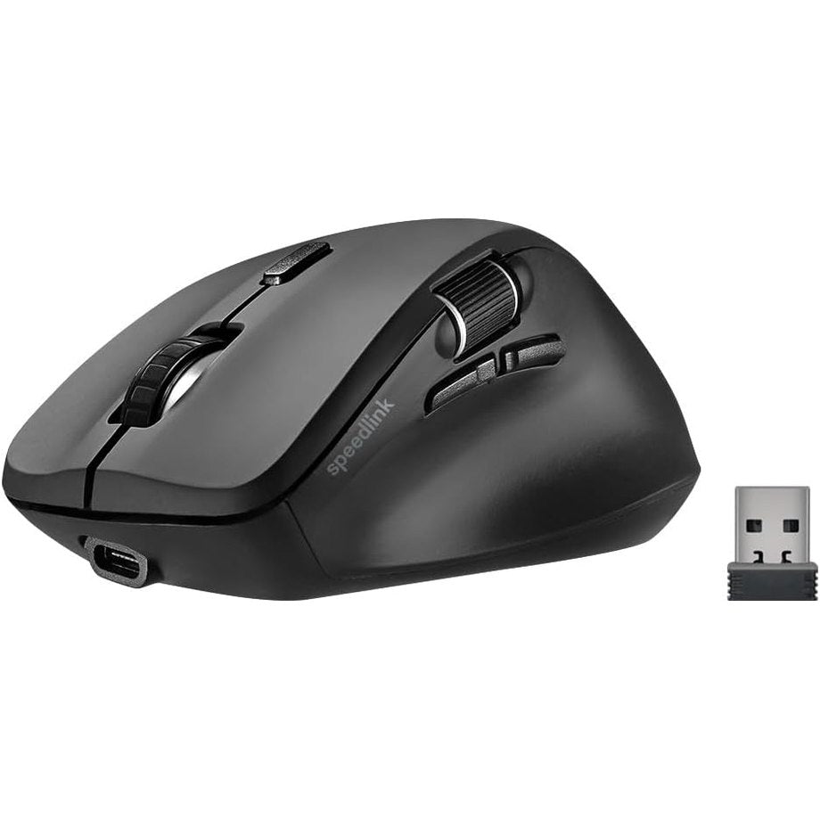 266879 - SPEEDLINK Mausi Libera Silent - Maus pa tel Bluetooth, 2 profile Bluetooth dhe USB 2.4GHz, 3200 DPI, i zi