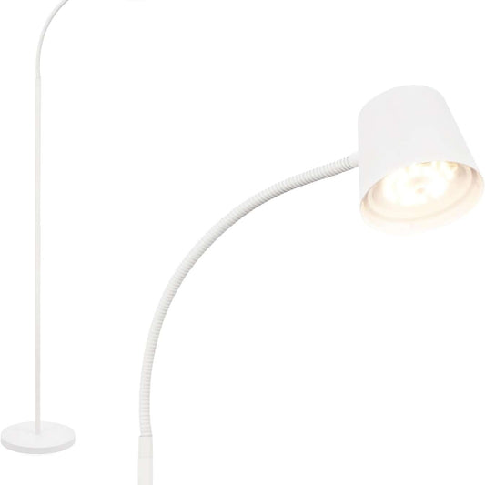 245397 - BRILONER Llambë dyshemeje LED pa tel, me kontroll me prekje, bateri dhe burim drite të zëvendësueshme, 126.5 cm e lartë, e bardhë