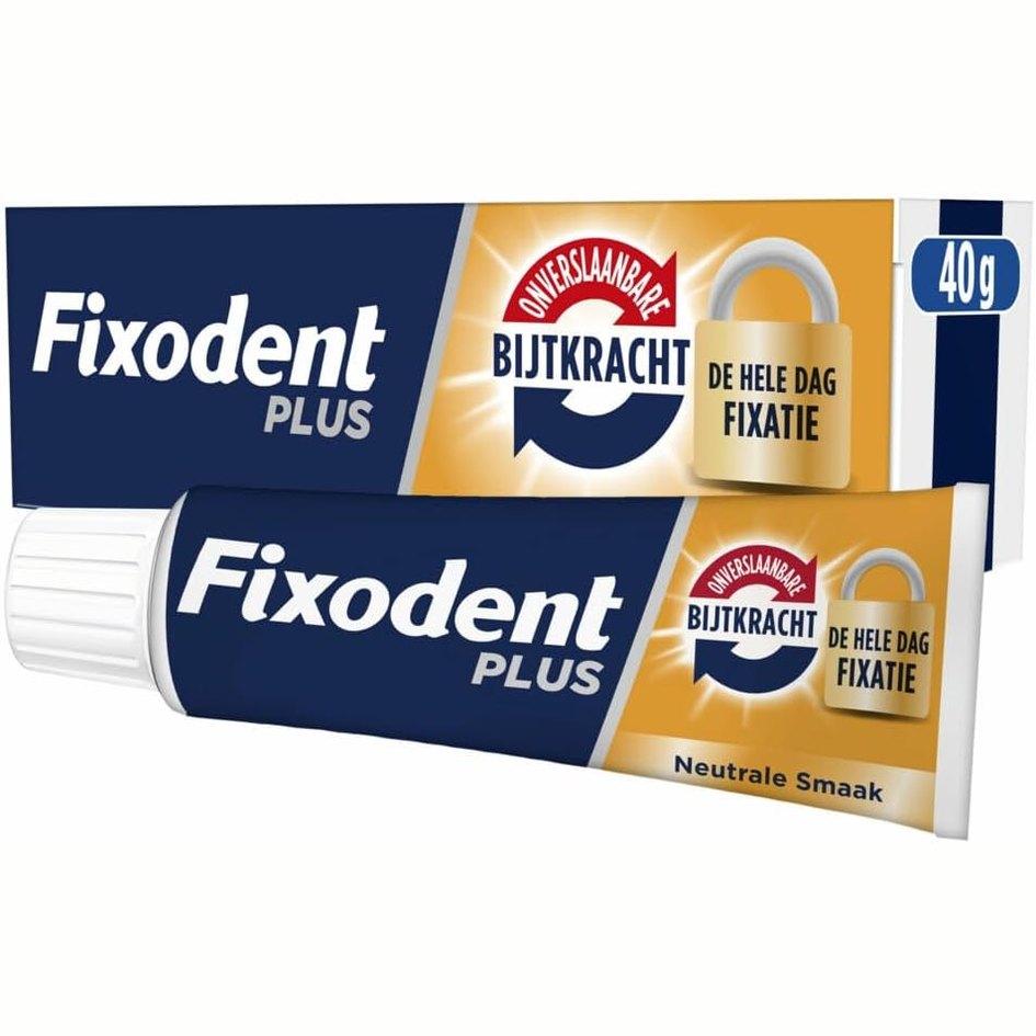 308381 - FIXODENT Krem ngjitës për kafshim Plus i pakrahasueshëm për proteza të plota dhe të pjesshme, 40 g
