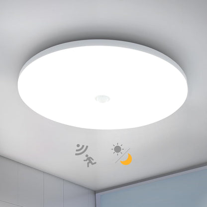 219519 - COMBUH Dritë Tavani LED me Sensor Lëvizjeje, llambë tavani 18W, IP56, 6500K e bardhë e ftohtë, e rrumbullakët 29.5CM