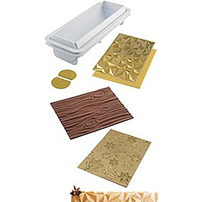 195773 - SILIKOMART | Seti i Formave prej Silikoni për Krishtlindje: Trung Diamanti, Trungjesh të Ngrira, Druri Magjik, Jo-Ngjitës, Seti me 2 Forma Torte, Dizajn 3D, Madhësia 250 x 185 mm, Trashësia 6 mm, Prodhuar në Itali