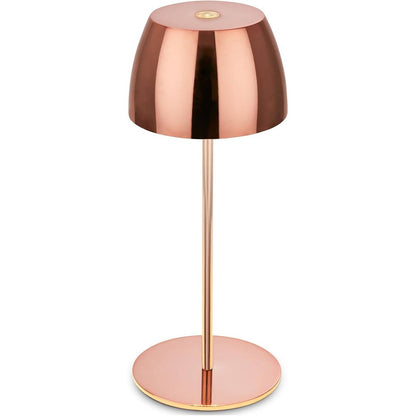 222427 - BRILONER - Llambë tavoline mini LED, pa tel, IP44, me kontroll me prekje, 8x20 cm, ari rozë me shkëlqim