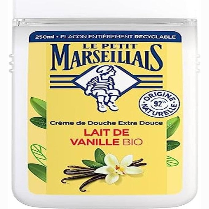 307047 - LE PETIT MARSEILLAIS Krem dushi Extra Gentle Qumësht organik vanilje, 250 mL