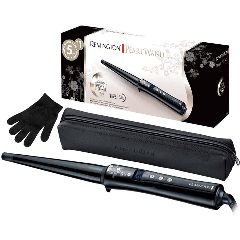 316384 - REMINGTON Hekur kaçurrelash Pearl Digital, konik 13-25 mm, Ekran LCD 130-210°C, dorezë rezistente ndaj nxehtësisë, kaçurrela natyrale, CI951