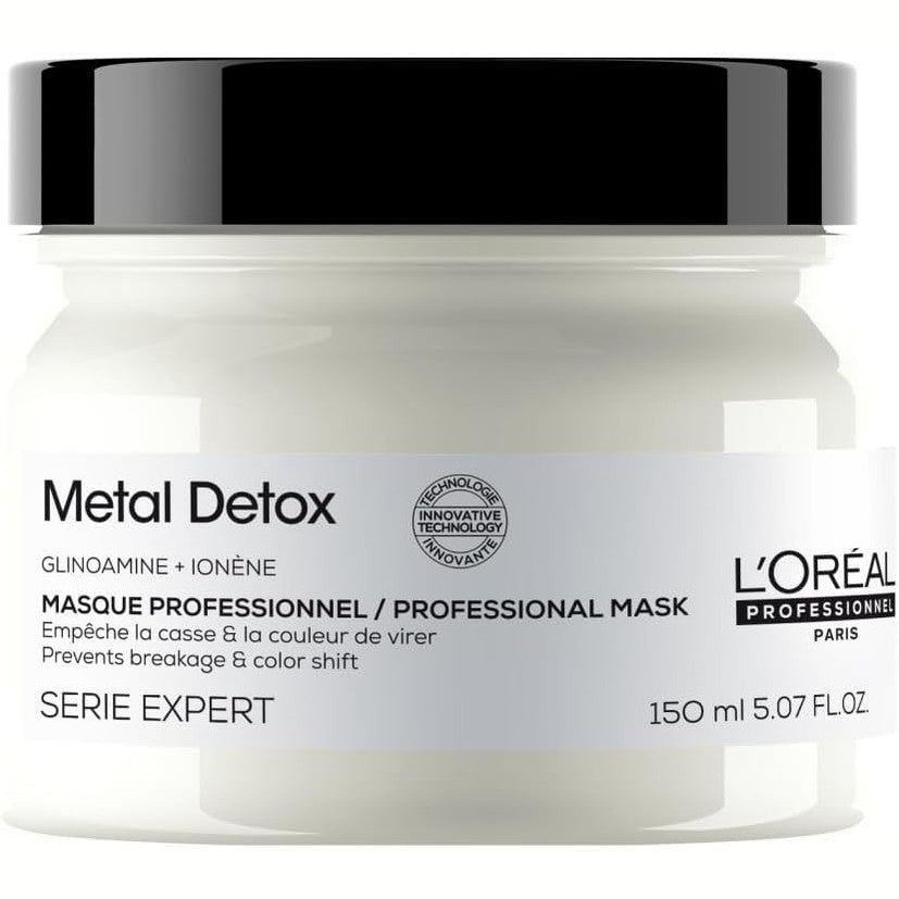 290001 - L'OREAL PROFESSIONNEL Maskë për Flokët me Detoks Metalesh, Parandalon Grumbullimin e Metaleve, Reduktim 87% i Këputjes, Për Flokë të Tharë, 150ml