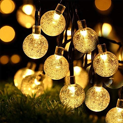 230076 - WUBAYI Drita Diellore për Kopsht të Jashtëm, 39ft/12m, 100 copë LED, 8 Mënyra, Dekorative me Energji të Ujit, e Bardhë e Ngrohtë