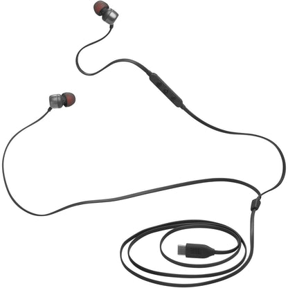 268681 - JBL Tune 310 C, Kufje me Tel, Tingull i Pastër Basi JBL, Lidhje USB-C, Kabllo e Sheshtë, Telekomandë me Mikrofon, E Zezë