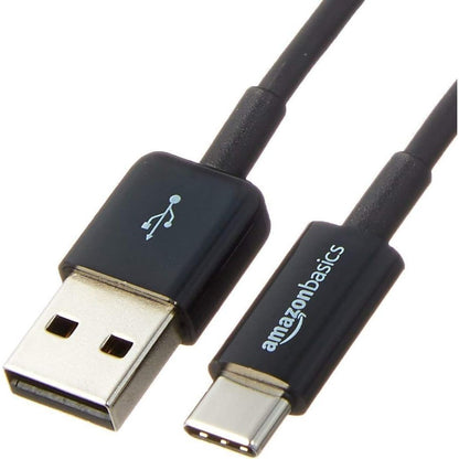 274568 - AMAZON BASICS Kabllo karikimi të shpejtë USB-C në USB-A 2.0, 1.8 m, shpejtësi 480 Mbps, i zi