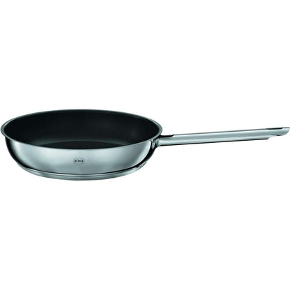 222550 - RÖSLE ELEGANCE Tigan universal 20 cm, çelik inox 18/10, me shtresë jo-ngjitëse ProPlex, i përshtatshëm për soba me induksion, i sigurt për lavastovilje, argjend/i zi, dimensionet 40 x 22 x 6 cm