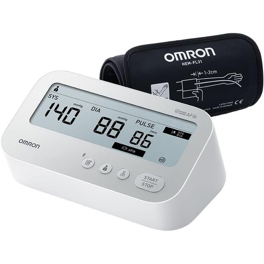 274939 - OMRON X4 Connect AFib, Monitor automatik i tensionit të gjakut me aplikacion dhe Bluetooth, për krahun e sipërm, zbulim fibrilacioni atrial (AFib), 22-42 cm