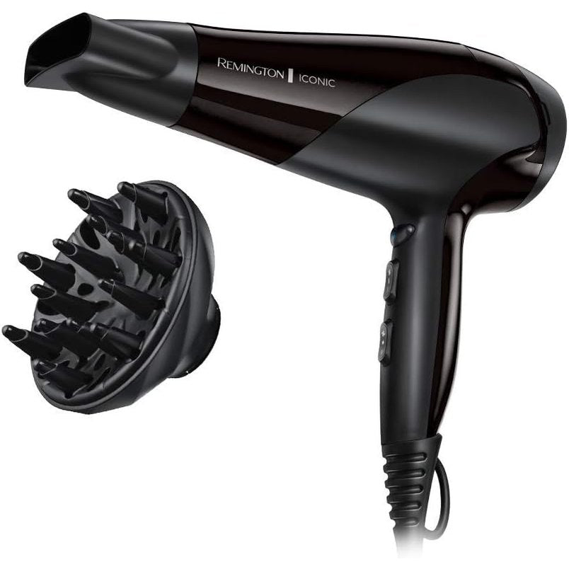 293382 - REMINGTON Tharëse flokësh 2200W, Funksion jonik, 3 nivele ngrohjeje, 2 nivele ventilatori, Niveli i ftohjes, Difuzor, Model D3198