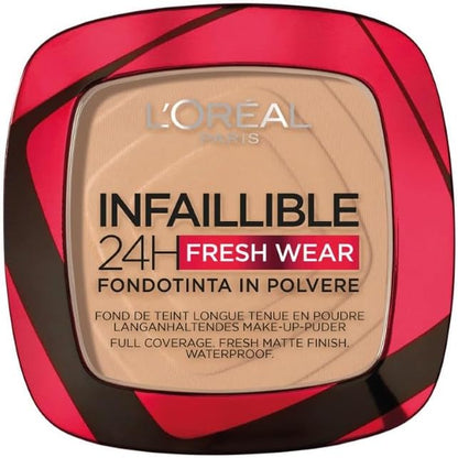 317840 - L'ORÉAL PARIS Fondatinë Pudre me Qëndrueshmëri të Gjatë - E papërshkueshme nga uji - Nuanca: Bezhë e Artë (140) - 9 g