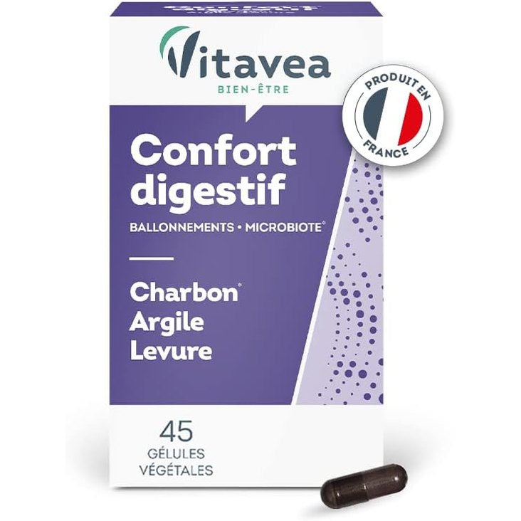 318825 - VITAVEA WELL-BEING - Maja Argjile me Qymyr Aktiv - 45 kapsula bimore - Prodhuar në Francë