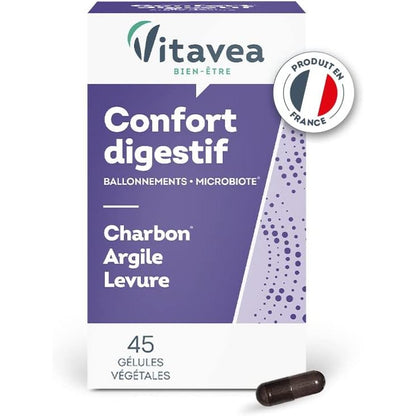 318825 - VITAVEA WELL-BEING - Maja Argjile me Qymyr Aktiv - 45 kapsula bimore - Prodhuar në Francë