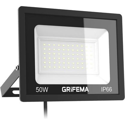 322626 - GRIFEMA Dritë LED 50W për Jashtë, 5500LM, 6500K e Bardhë e Ftohtë, IP66, e Zezë