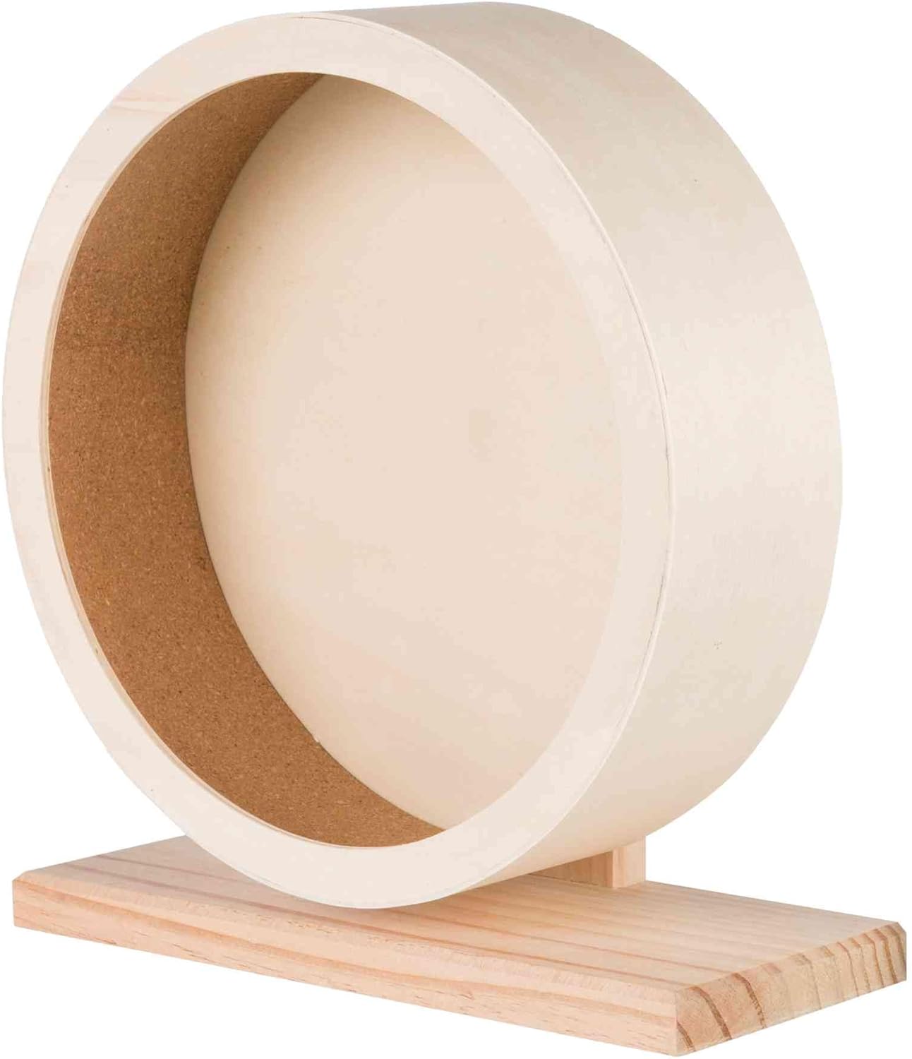 262373 - Rrotë ushtrimesh TRIXIE me kushineta me sfera - për hamsterë - sipërfaqe vrapimi prej tape të mbyllur - dru i patrajtuar - diametri i rrotës së ushtrimeve: 28 cm - 60923