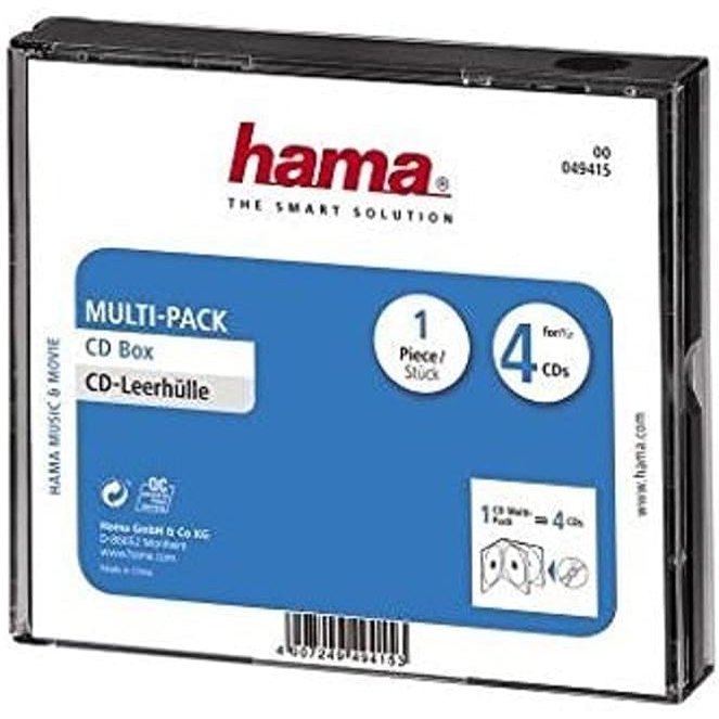 310727 - Hama Kutia për 4 CD/DVD/Blu-ray, pako e shumëfishtë, 4-në-1