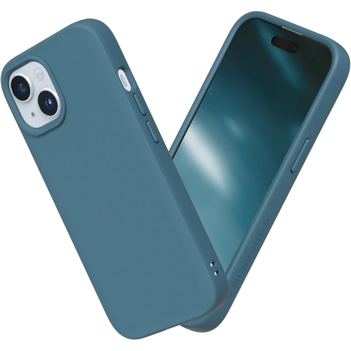 299691 - RHINOSHIELD Mbrojtëse SolidSuit për iPhone 15, e hollë, që thith goditjet, mbrojtje nga rënia deri në 3.5 metra, ngjyra Blu Oqeani