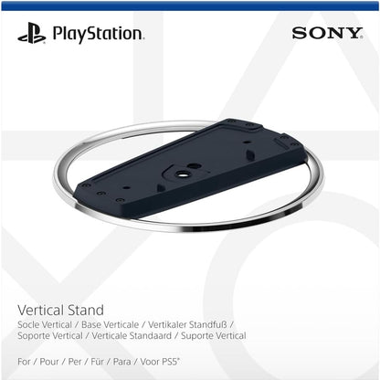 276668 - SONY Mbështetëse vertikale zyrtare për konsola standarde dhe dixhitale PlayStation 5", Montim i sigurt me vida, dizajn premium me përfundim kromi, ngjyra: e zezë