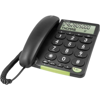 295810 - DORO - Doro PhoneEasy 312cs - Telefon fiks me kabllo - Ekran i madh - Butona të mëdhenj - Funksion pa duar - Kontroll i volumit - Tregues thirrjesh - Ngjyra: I zi