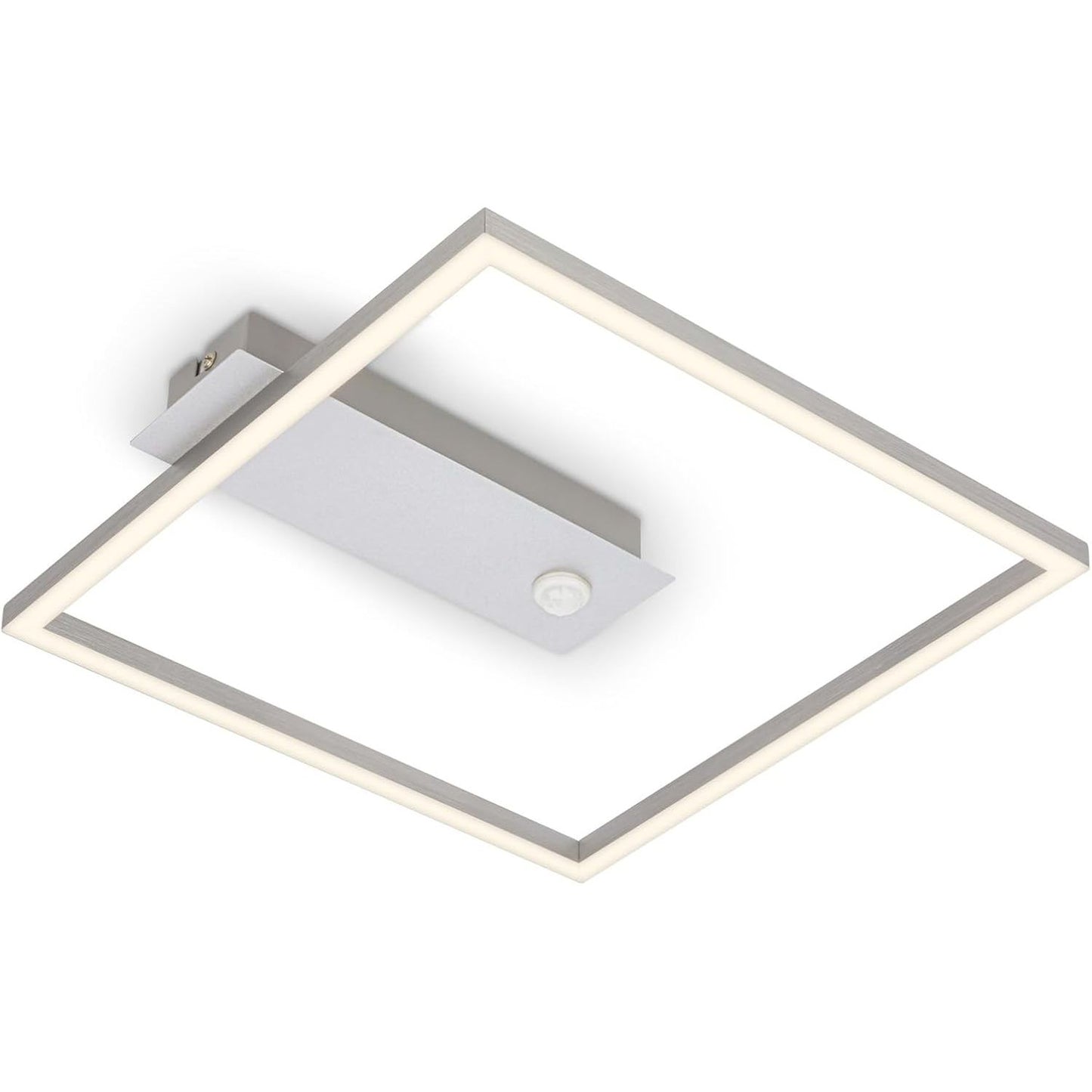 255424 - BRILONER Kornizë Llambë Tavani LED, Dritë e Bardhë të Ngrohtë, 320x300x50 mm, Ngjyrë Alumini, Argjend