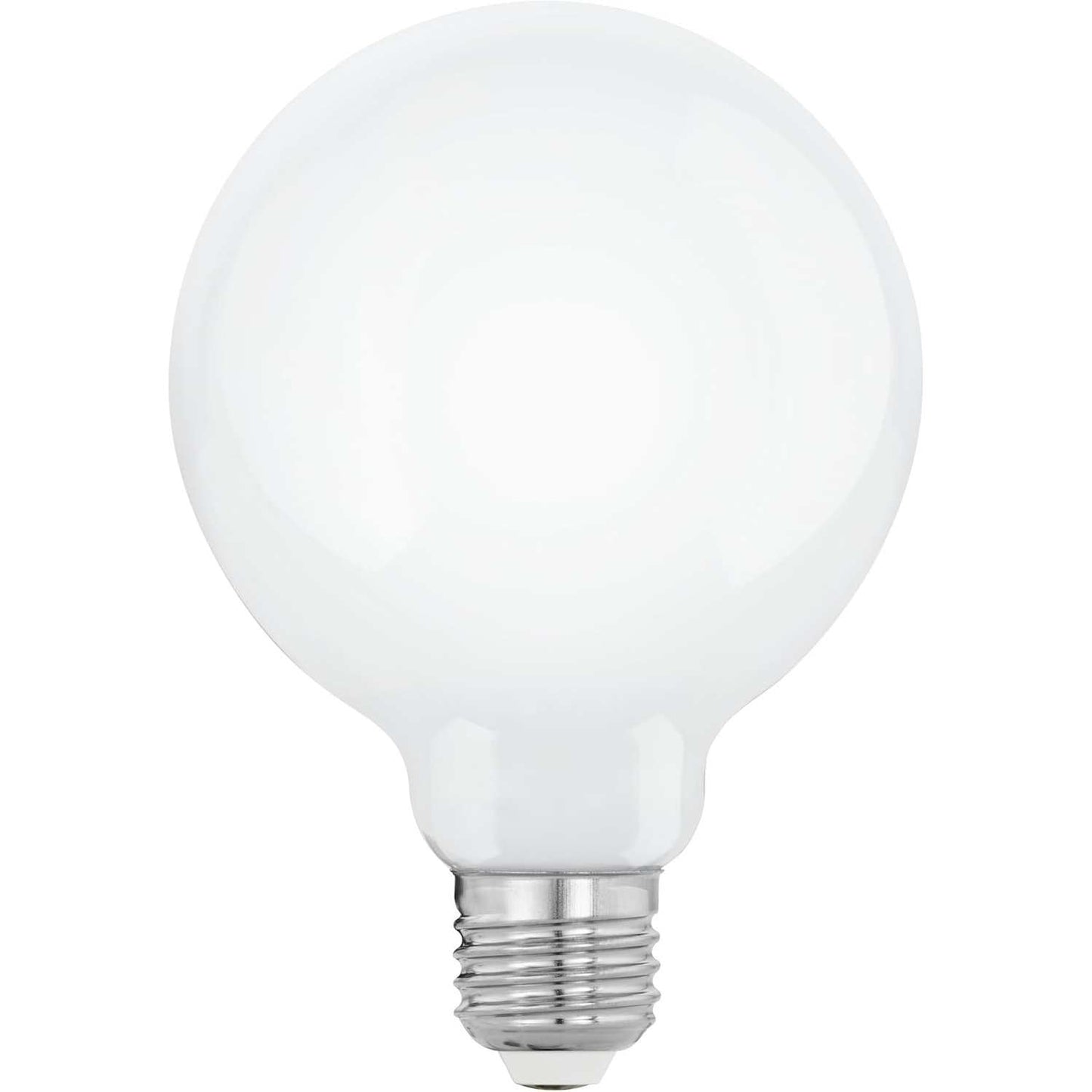 206508 - EGLO LED Llambë E27, 7.5 vat (ekuivalente me 60 vat), 806 lumen, Burim drite e bardhë e ngrohtë 2700 K, Materjal: Opal i bardhë, Forma: Globe G95, Ø 9.5 cm, Me kapacitet errësimi
