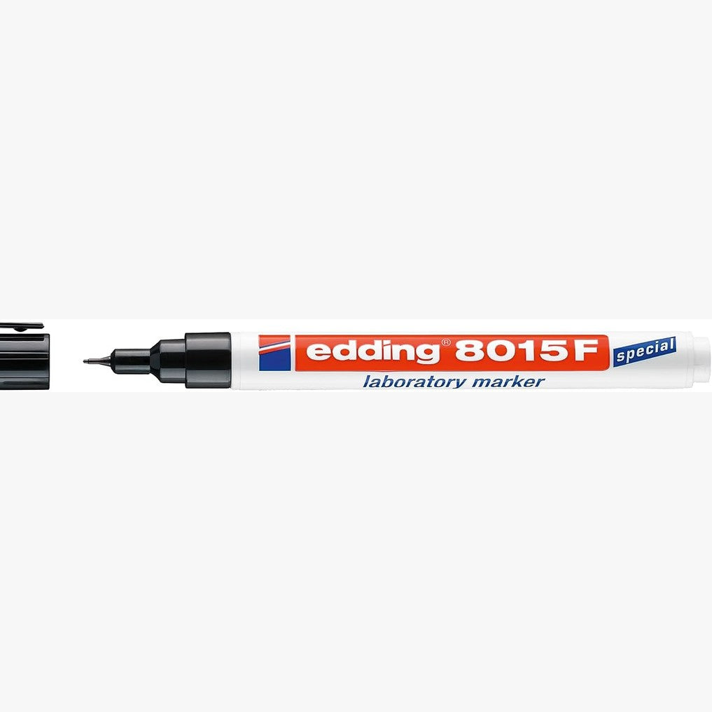 274726 - edding 8015 F Shënues special laboratori - i zi - 1 stilolaps - majë e rrumbullakët, 75 mm - ideal për shkrim shumë të imët në sipërfaqe të lëmuara transparente