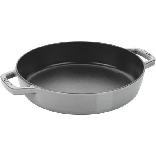 245098 - STAUB Tigan me dy doreza, i përshtatshëm për soba me induksion, gize, gri grafit, 20 cm, 1 njësi