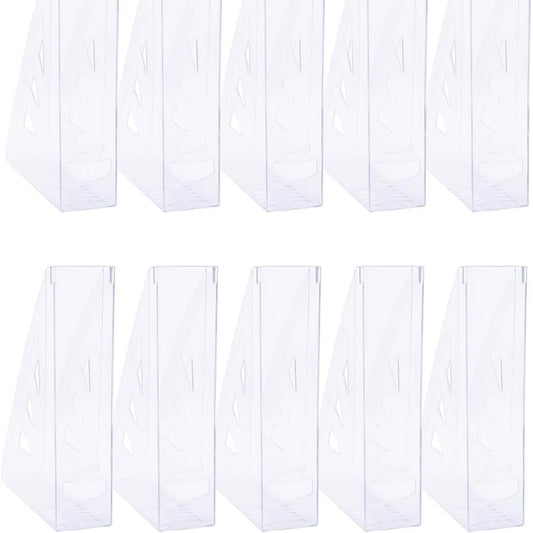 295851 - PRODUKTE ZYRTARE Dosje revistash A4, 10 copë, transparente, plastikë e fortë, organizues tavoline për revista