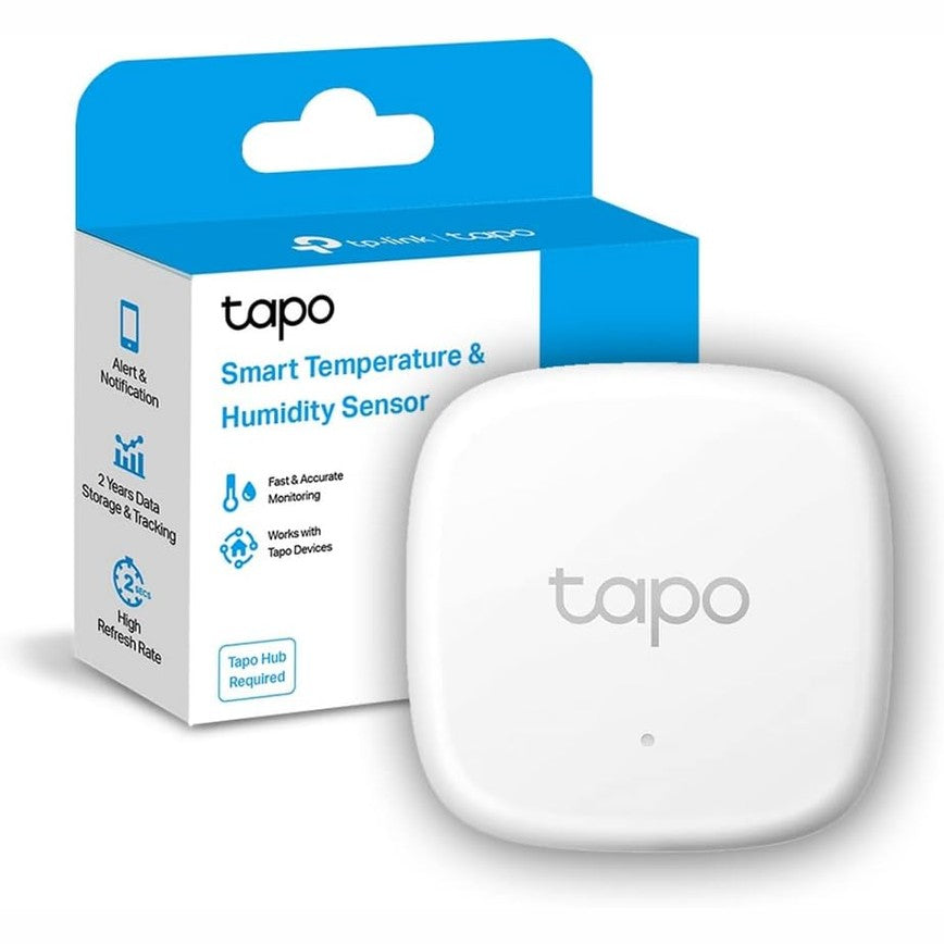 268875 - TP-LINK TAPO T310: Monitor inteligjent i temperaturës dhe lagështisë, ruajtje falas e të dhënave, grafikë vizualë, instalim fleksibël, njoftime aplikacioni, kërkohet Hub H100.