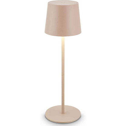 211129 - BRILONER - Llambë Tavoline LED Pa Tel, IP44, me Kontroll me Prekje, e Errësueshme, me Bateri të Zëvendësueshme, 11x34.5 cm, Bezhë