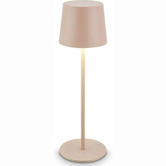 224690 - BRILONER Llambë Tavoline LED Pa Tel IP44, Kontroll me Prekje, Bateri e Zëvendësueshme, 11x34.5 cm, Bezhë