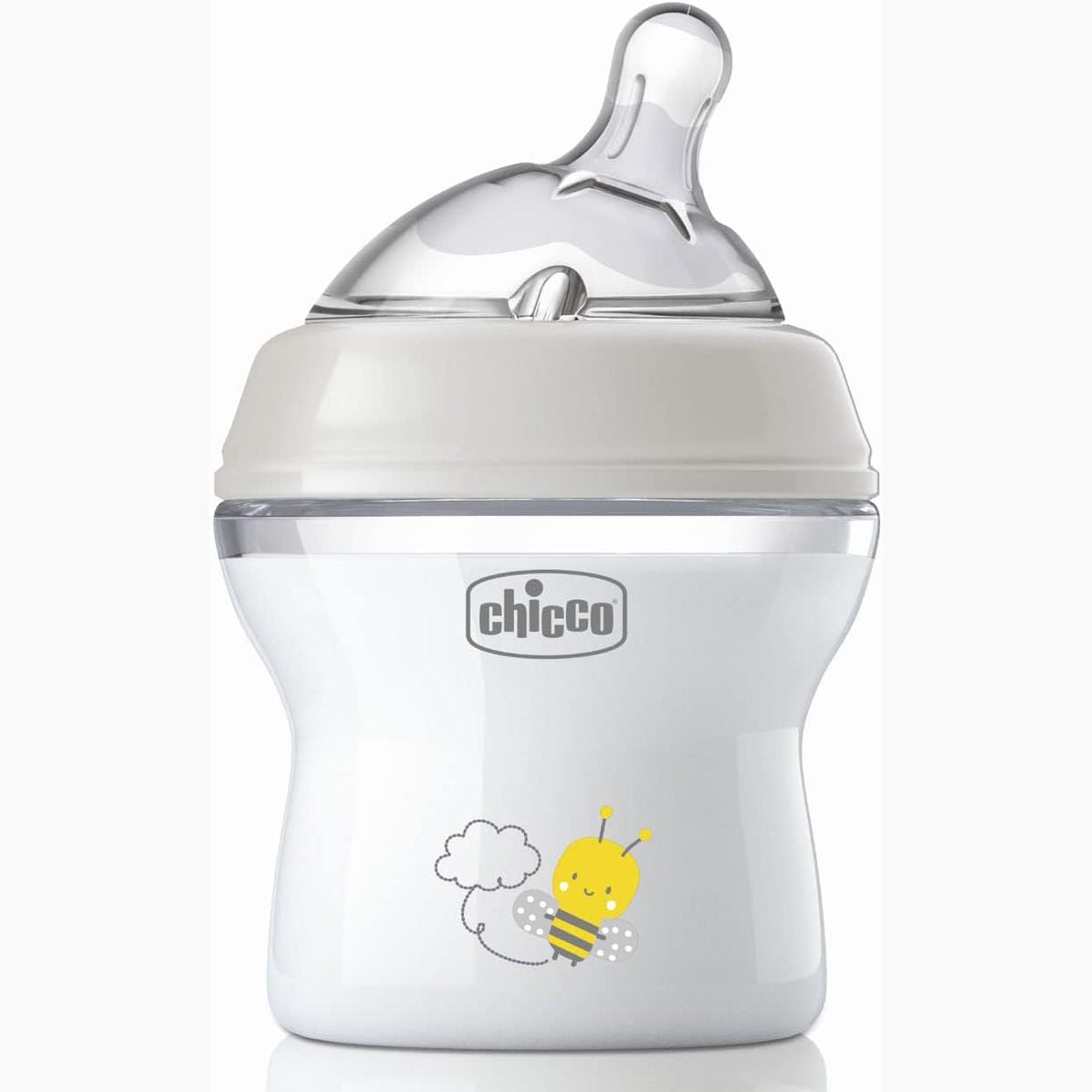 298776 - CHICCO Shishe Natural Feeling Anti-Colic për Bebe 0 Muaj + 150 ml, Thithë Silikoni e Butë dhe Fleksibël, Rrjedhje e Ngadaltë
