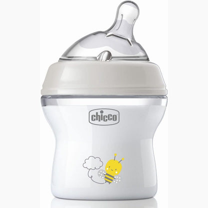 298776 - CHICCO Shishe Natural Feeling Anti-Colic për Bebe 0 Muaj + 150 ml, Thithë Silikoni e Butë dhe Fleksibël, Rrjedhje e Ngadaltë