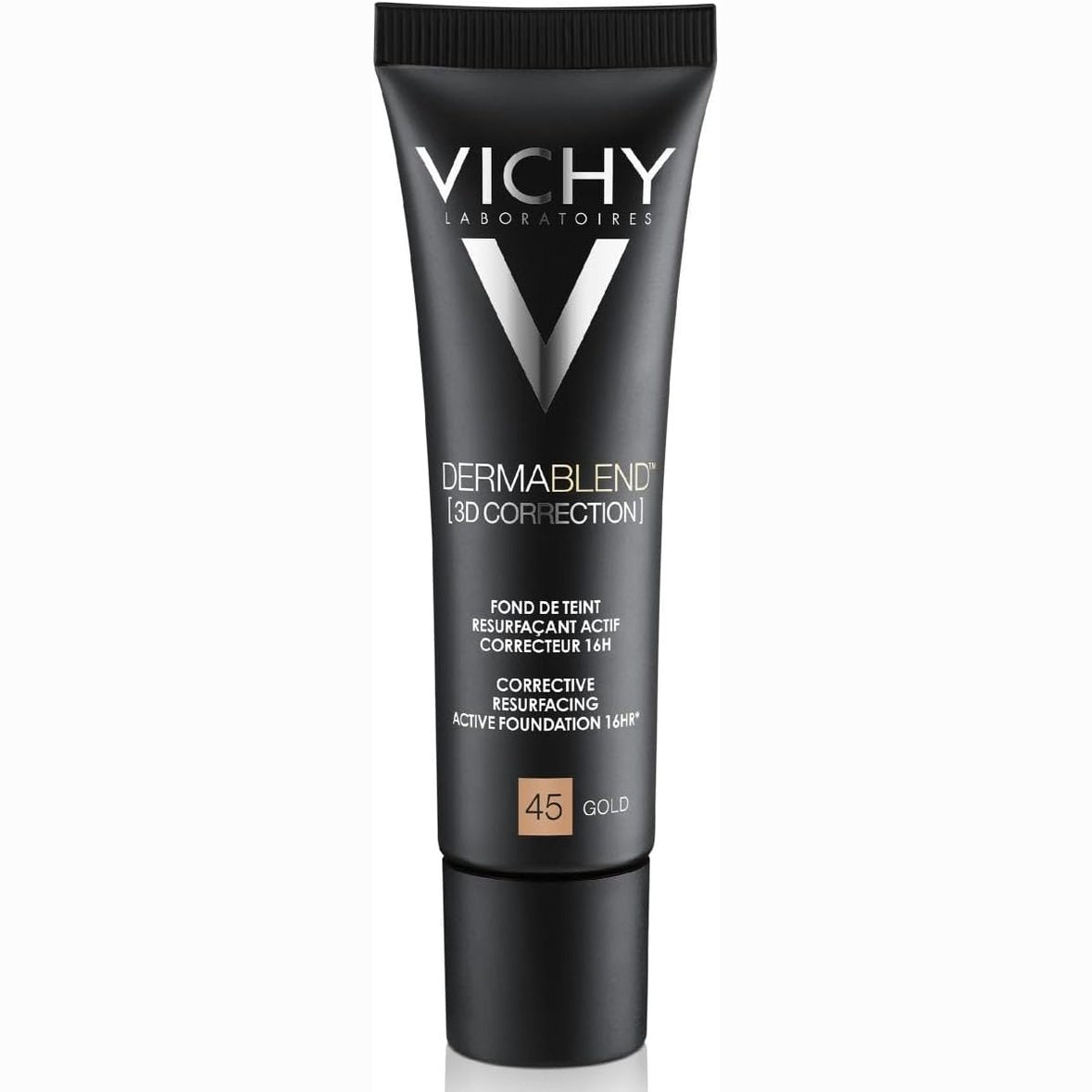 289828 - VICHY Dermablend 3D Korrigjim, Fondatinë për lëkurë me njolla dhe të prirur ndaj akneve, Nuanca: 45 e artë, 30 ml