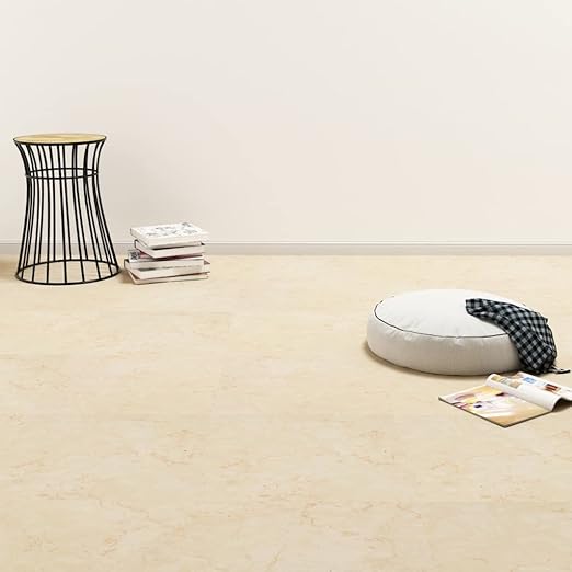 141943 - vidaXL Pllaka vetëngjitëse për dysheme PVC, bezhë, 5.11 m², rezistente ndaj ujit dhe flakës, 30.5 × 30.5 cm, set me 55 copë