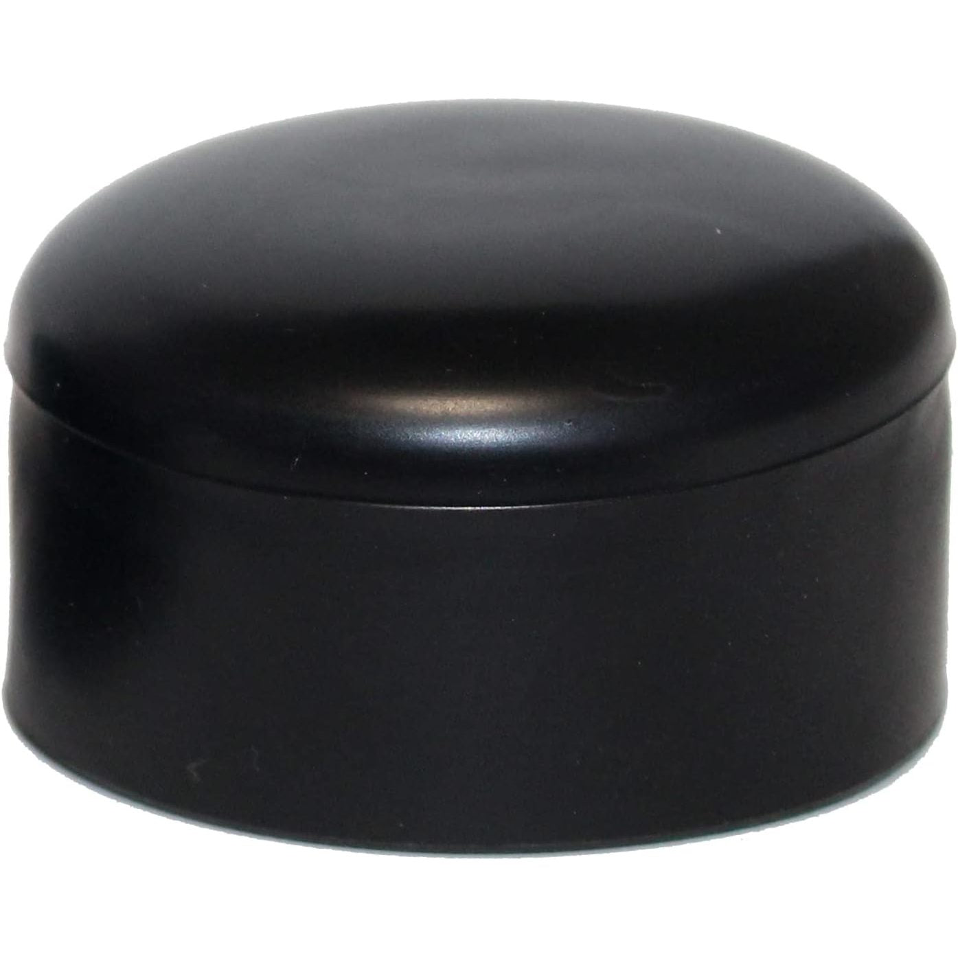 253569 - 8 copë kapakë shtyllash gardhi për tuba të rrumbullakët 48 mm, PVC i fortë (i zi)