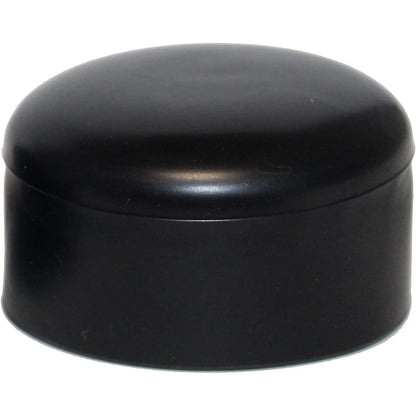 253569 - 8 copë kapakë shtyllash gardhi për tuba të rrumbullakët 48 mm, PVC i fortë (i zi)