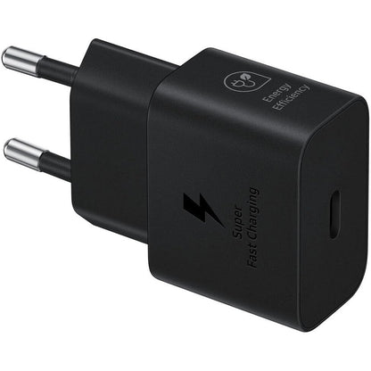 305487 - Samsung Adaptues i karikimit të shpejtë, karikues me efikasitet energjetik, USB-C, 25 vat, i zi, EP-T2510N