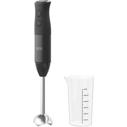 162565 - AEG - Blender Dore HB4-1-4GG, Fuqi 600 W, 2 Shpejtësi, Funksion Turbo, Enë 0.6 L me Gotë Matëse, E Përshtatshme për Lavastovilje, Pa BPA, E Zezë.