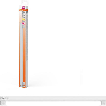 175831 - OSRAM LEDinestra - Llambë LED në Formë Shufre, Plastikë e Acaruar, Prizë S14s, Errësueshme, Dritë e Bardhë e Ngrohtë me 2700K, Gjatësi 50cm, 4.7W, 470lm, Interpretime e Shkëlqyer e Ngjyrave CRI 90, Klasa e Efikasitetit të Energjisë F