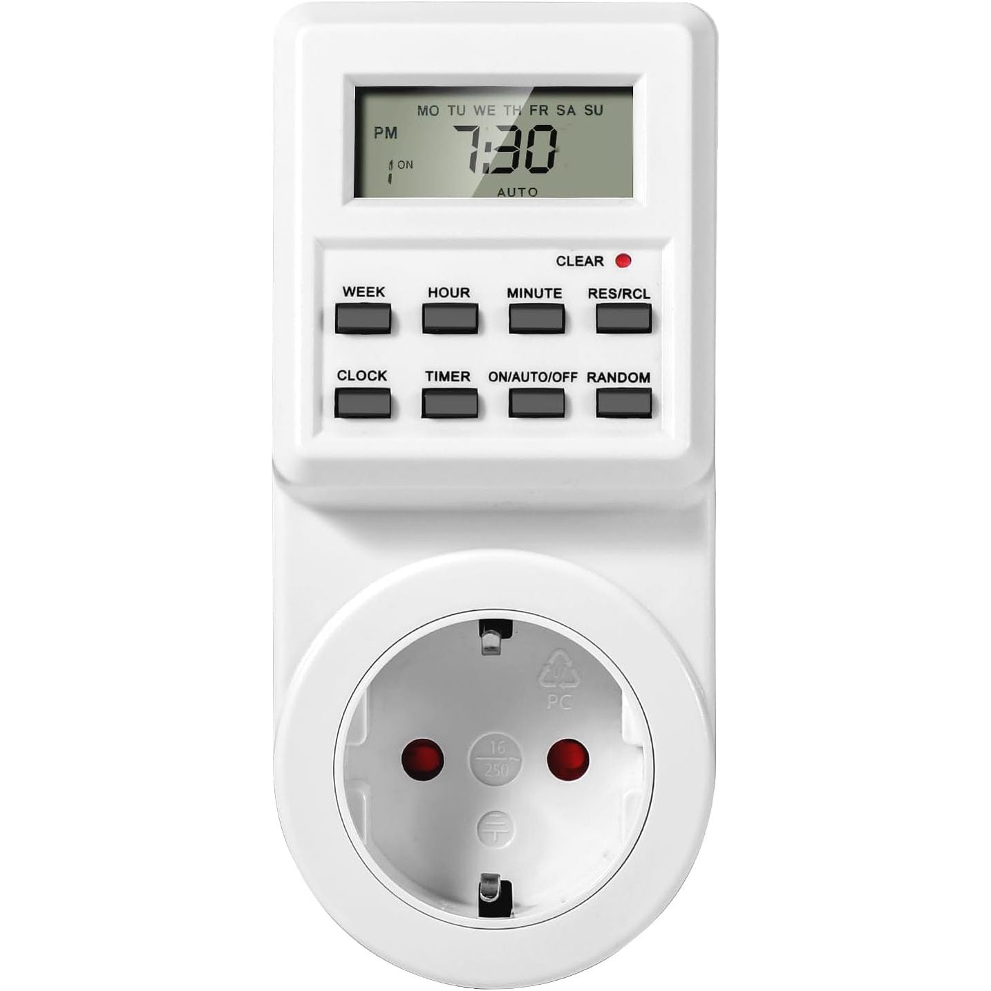 165013 - VINABO Prizë Dixhitale me Dy Kohëmatës të Programueshëm, Ekran LCD për Numërim Mbrapsht, Kontrollim të Kohëzgjatjes së Pajisjeve Elektrike
