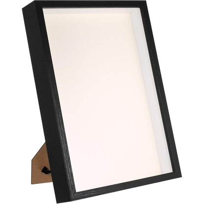 225322 - KORNIZË FOTOGRAFIE 3D, A4, e thellë 3.5 cm, pllakë akrilike transparente, 21x29.7 cm, e zezë